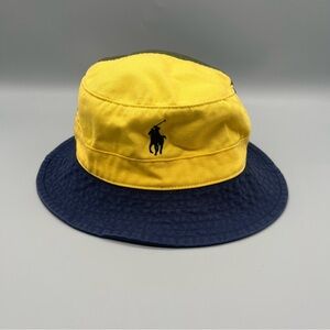 Polo‎ Ralph Lauren Twill Color Block Bucket Hat Blue Green Yellow Youth 4-7